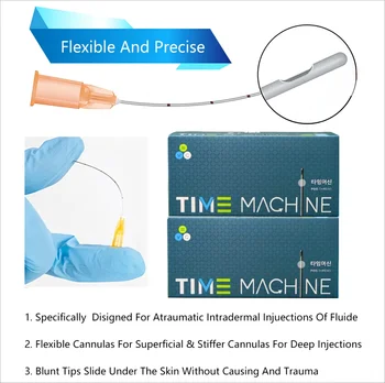 30/50/100PCS  Disposable Fine Blunt-tip cannulas for injection 14G 90mm 18G uric acid facial filling nasal mico blunt cannula