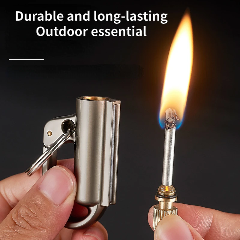 Creative keychain matches Portable Waterproof 10000 times lighter camping fashion Igniter Cigarette gift