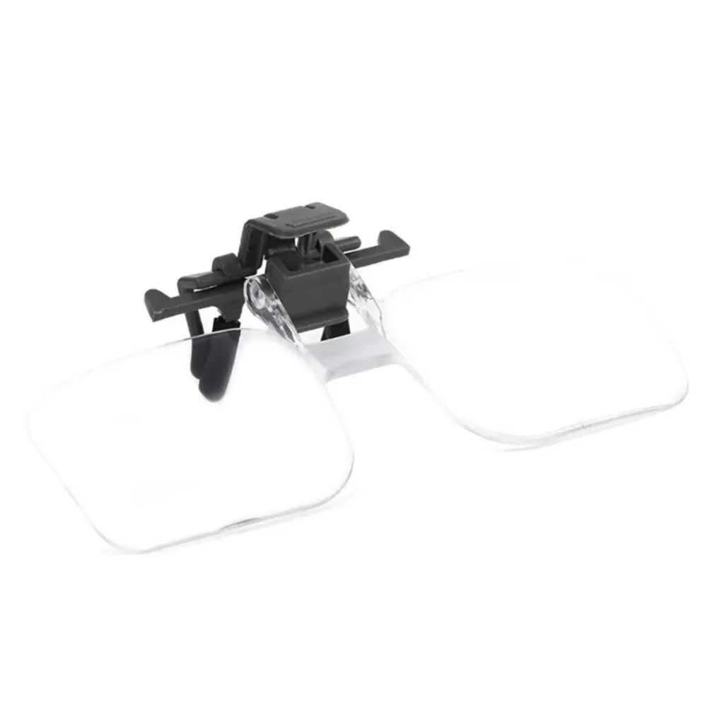 2X Magnification Head-mounted Magnifier Detachable HD Clip-on Magnifying Glass Acrylic Optical Lens Comfortable