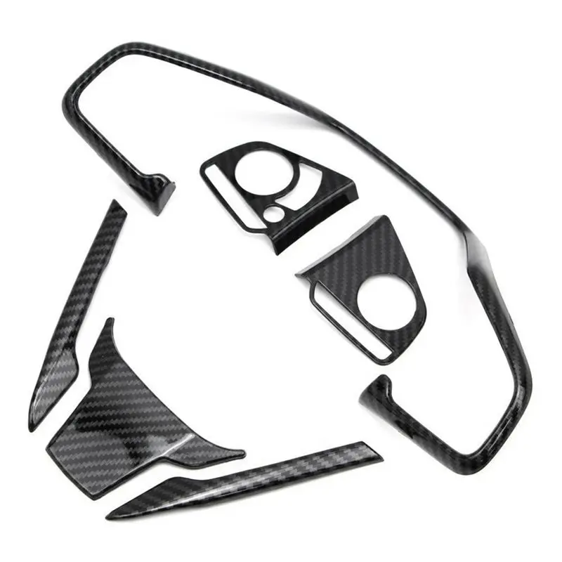 Steering Wheel Cover Trim For Honda Civic 2016 2017 2018 2019 2020 2021 Carbon Fiber Style Replacement Accessories-A61E - view 2