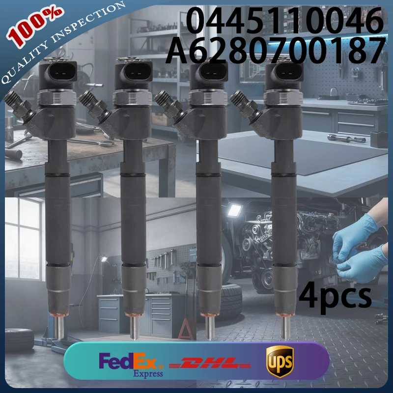 

0445110046 Высококачественная дизельная форсунка Common Rail A6280700187 для двигателя Mercedes-Benz Serie S 400 Serie G 400 CDI OM628, 4 шт.