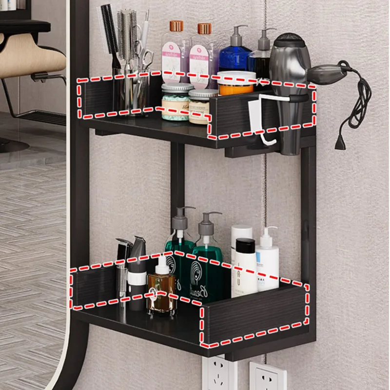  Hair Salon Double Layer Storage Wall Hanging Tool Cabinet Multifunctional Salon Equipment Furniture Organizational Excellence