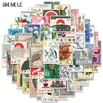 10/30/50張卡通復古藝術印章貼紙日式DIY旅行箱吉他冰箱筆記型電腦塗鴉貼紙兒童貼紙 10 最佳銷售 日本貼紙 - №3