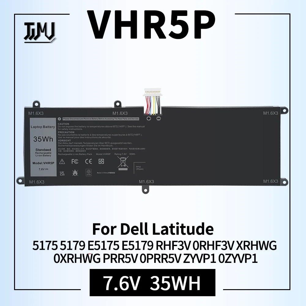 

VHR5P Laptop Battery Replacement for Dell Latitude 5175 5179 E5175 E5179 Series Notebook Tablet RHF3V 0RHF3V XRHWG 0XRHWG PRR5V