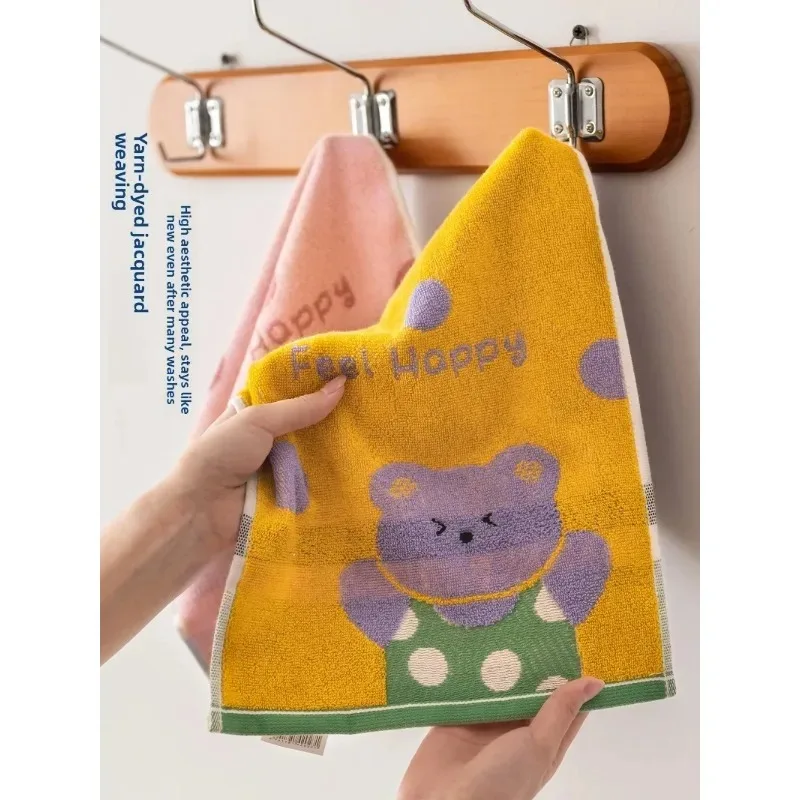1/3/5Pcs All cotton A-class children's towe thickened absorbent cute babies wipe their face pure cotton non shedding face towel