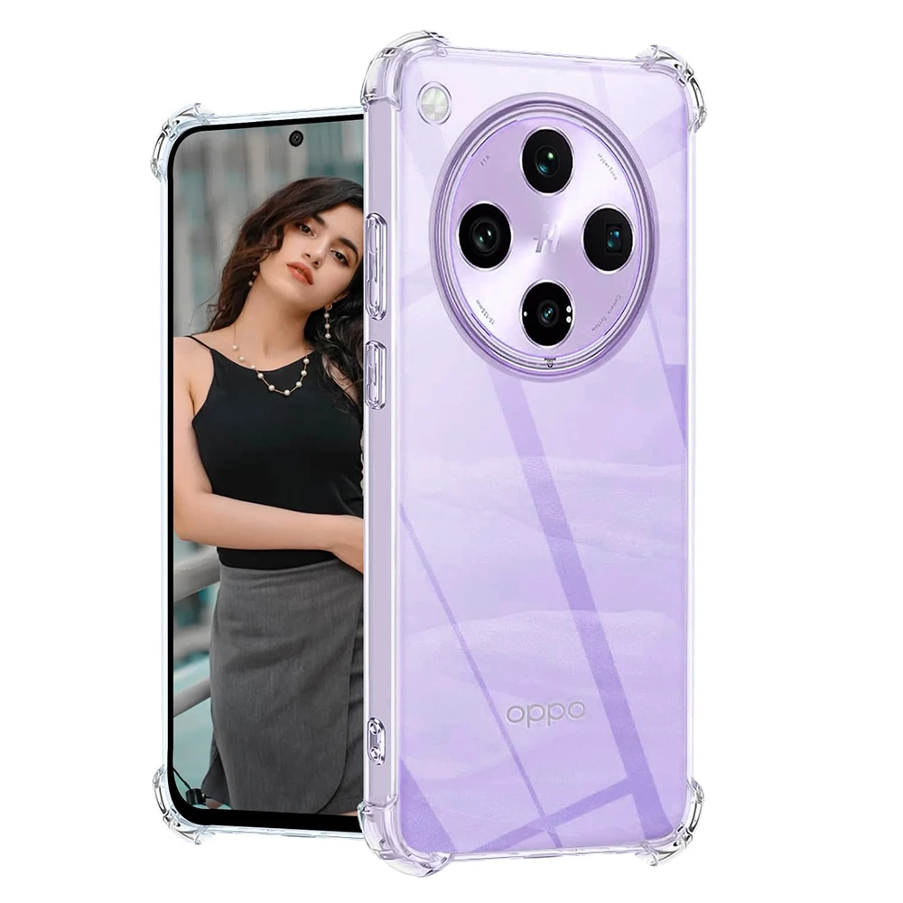 

Shockproof Silicone Soft Case For Oppo Find X8 X7 X6 X5 X3 Pro Lite Ultra Ultra-Thin Clear Back Cover Luxury Transparent Shell