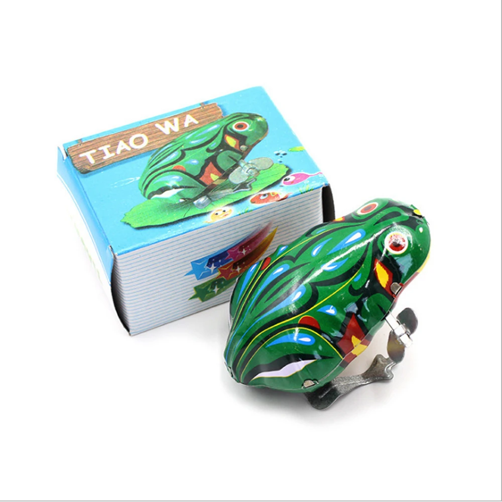 3 Set Fun Kids Classic Tin Wind Up Clockwork Jumping Iron Frog Toy Birthday Gifts Pinata Stuffing Christmas Fiesta Goodies Game