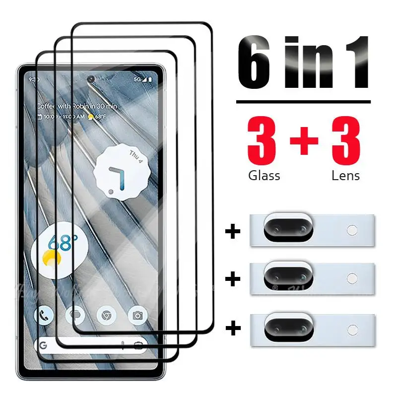 For Google Pixel 7A Glass Google Pixel 7A Tempered Glass Screen Protector Camera Film For Google Pixel 7 Pro 6A 6 Glass