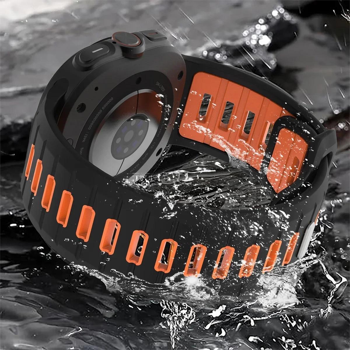 Silicone Strap for Samsung Galaxy Watch Ultra 47mm Band Sport Bracelet Correas for Galaxy Watch 7 Ultra No Gaps Soft Watchband