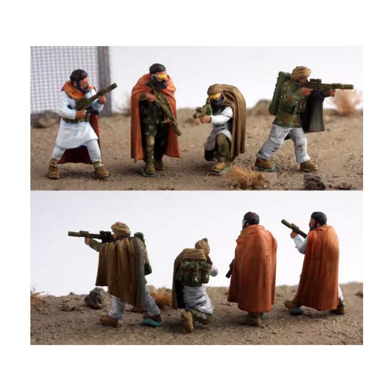 

Масштабная модель 1:72 из смолы: Отряд спецназа-4 "Номады- Guerrillas" Ближнего Востока, подходит для сцен с танками, коллекционная модель для демонстрации.