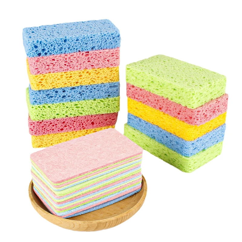 Sponge Rub Compressed Wood Pulp Cotton Household Merchandises Dishwashing Sponge Fast Cleaning Wipe Kitchen Housework Clean Wipe