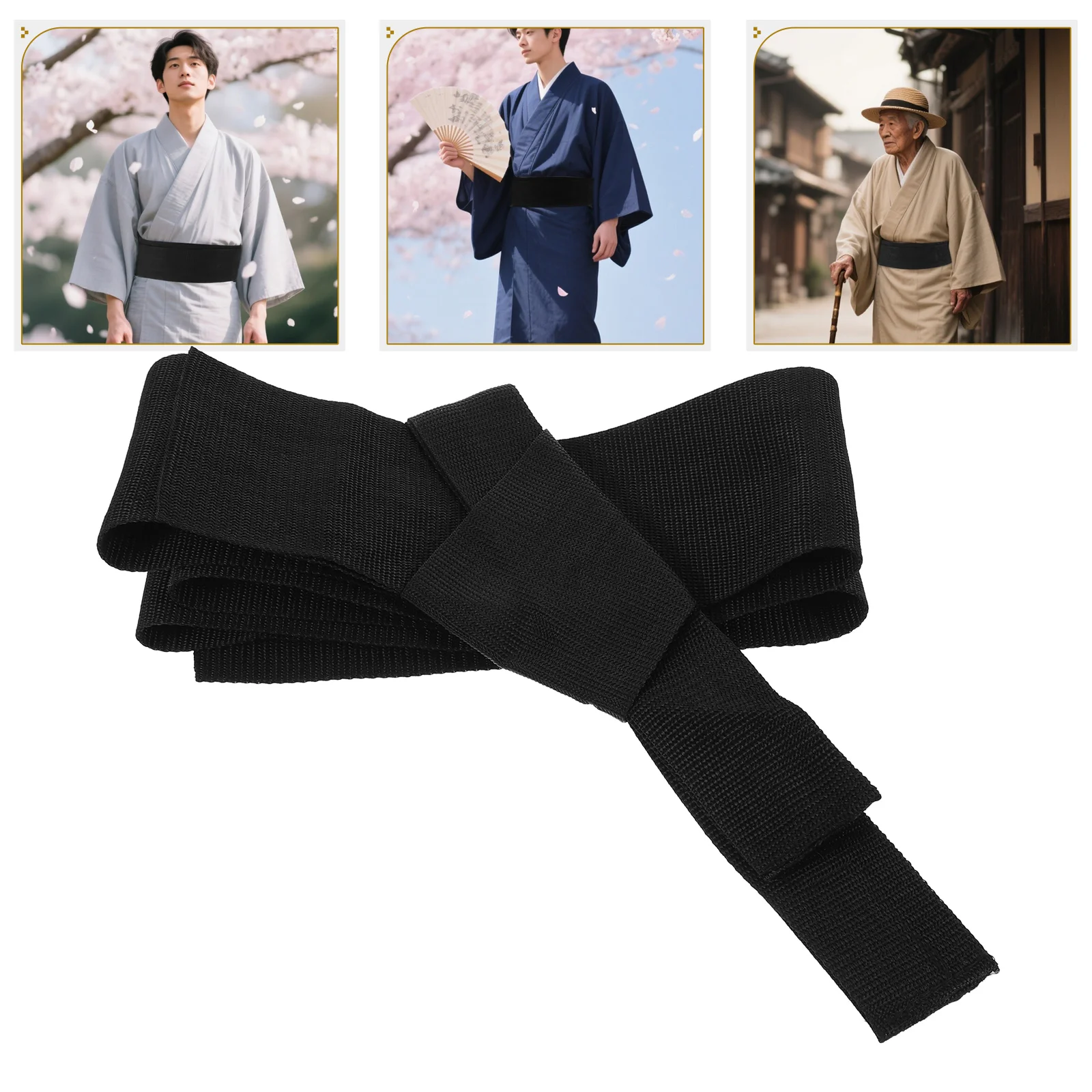 

Men's Kimono Belt Dress Belts for Formal Japanese Waist Band Dresses up Universal Man