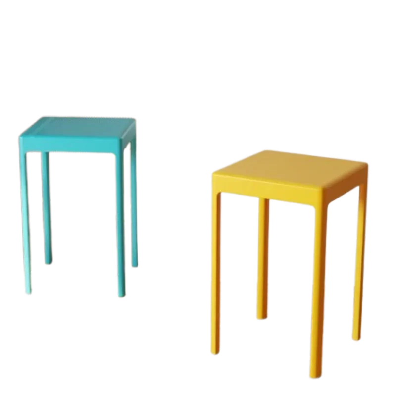 4 Pcs Modern Kitchen Stools Small Banquet Camping Chair Square Stool Luxury Floor Simple Table Aesthetic Room Comedor Furniture