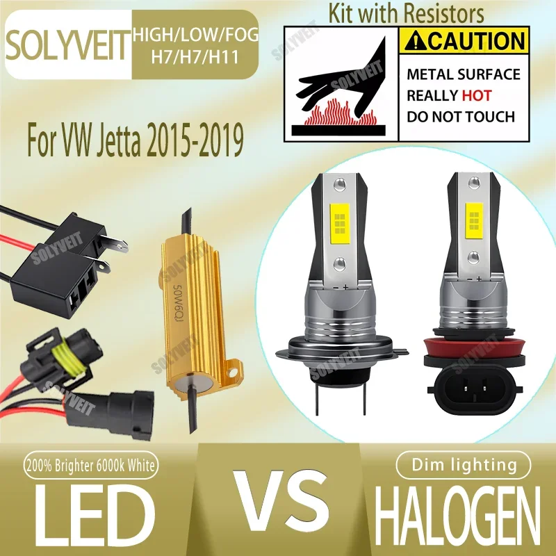 

Everything Needed for a Stable LED Upgrade H7 Main H7 Dipped Beam H8/H9 Foglamp Kit 12v For VW Jetta 2015 2016 2017 2018 2019