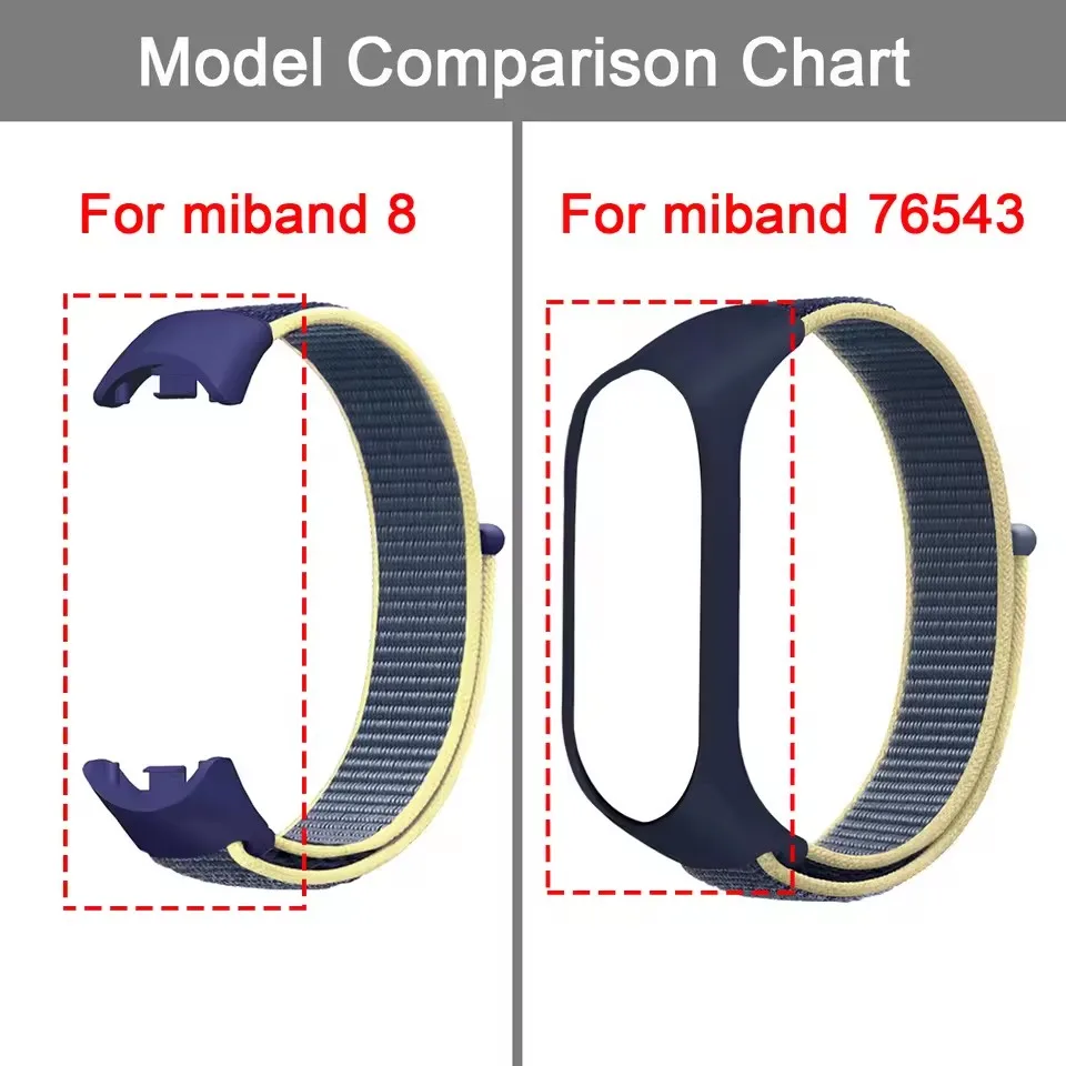 Nylon Loop for xiaomi Mi Band 9 8 Strap NFC SmartWatch Wristband Correa Replacement sport pulsera for Miband 7 6 5 4 3 Bracelet