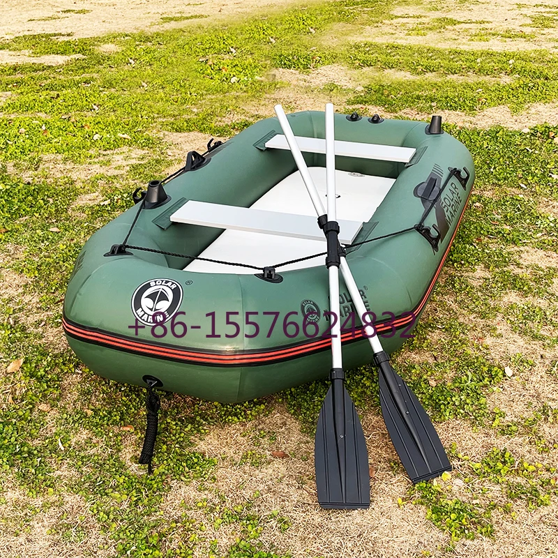 

New Arrive 230cm Inflatable Boat 3 Person Fishing Kayak Air Mat Floor Canoe with Pump Boat Accessories