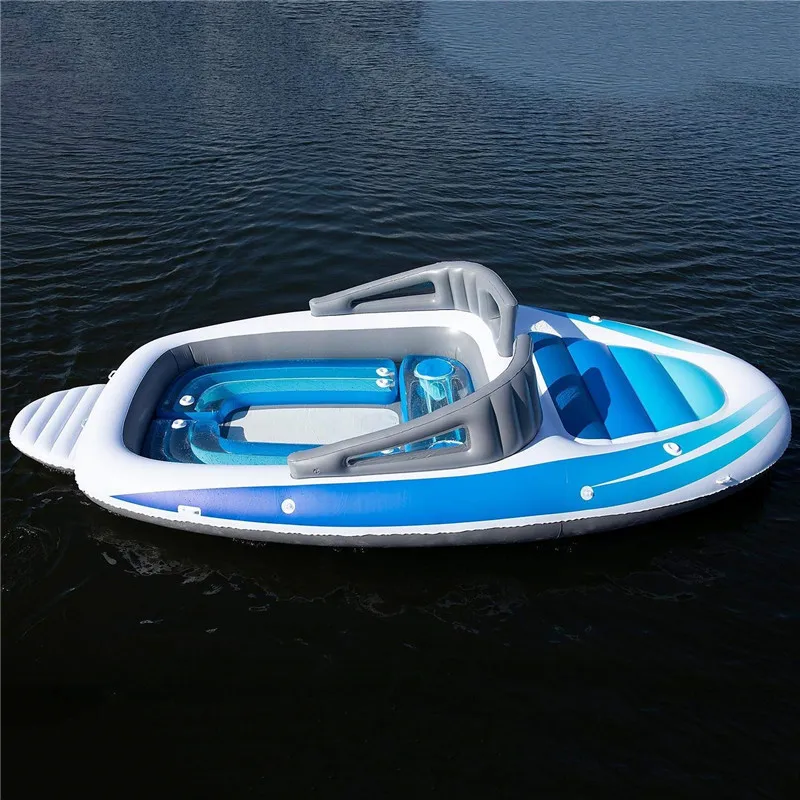 

Environmentally Friendly PVC 6 Person Inflatable Raft Recreational Boat Fishing