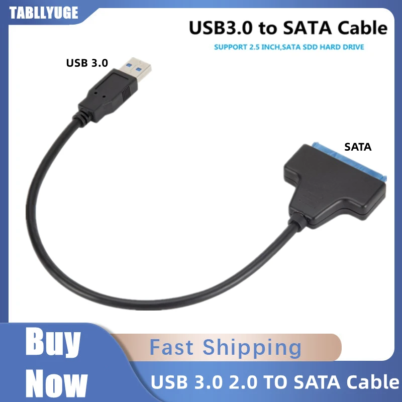 USB 3.0 2.0 SATA 3 Cable Sata To USB 3.0 Adapter Up To 6 Gbps Support 2.5 Inch External HDD SSD Hard Drive 22 Pin Sata III Cable