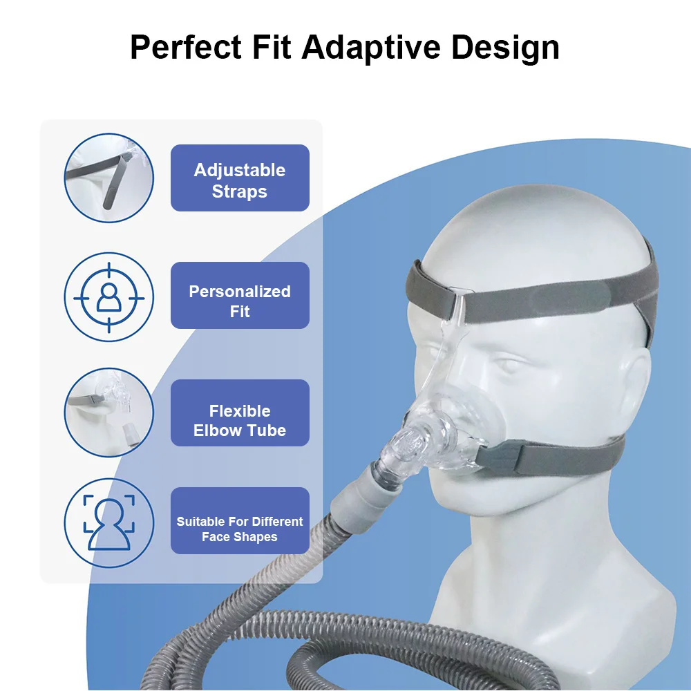 

Универсальная полнолицевая маска Cpap против храпа, апноэ во сне, сон с трубкой головного убора, внутренний диаметр, автоматическая машина Cpap Apap Bipap