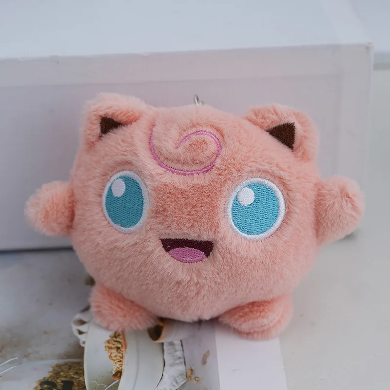 10pcs Dieren Pluche Sleutelhanger Set Snorlax Gengar Krab 4inch Soft Gevulde Pop Hanger Speelgoed voor Kinderen Kinderen geschenken