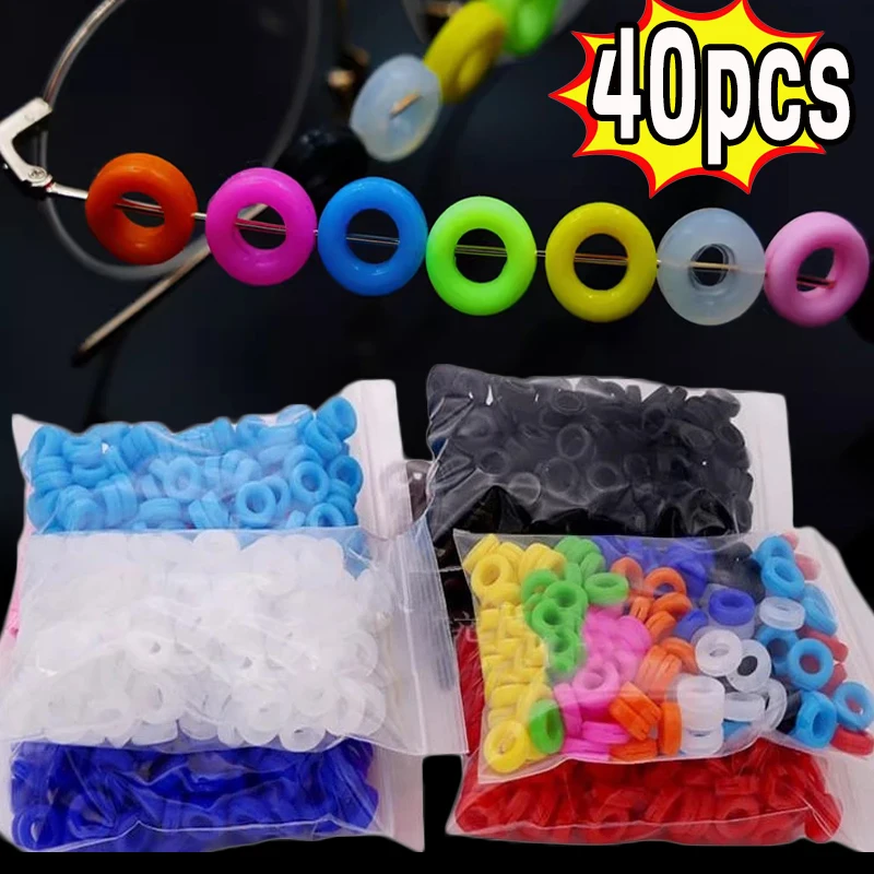 20/40pcs Silicone Glasses Anti-slip Sleeve Round Glasses Earmuff Bracket Fastener Grip Anti-drop Ear Hook Accessories Eyewear