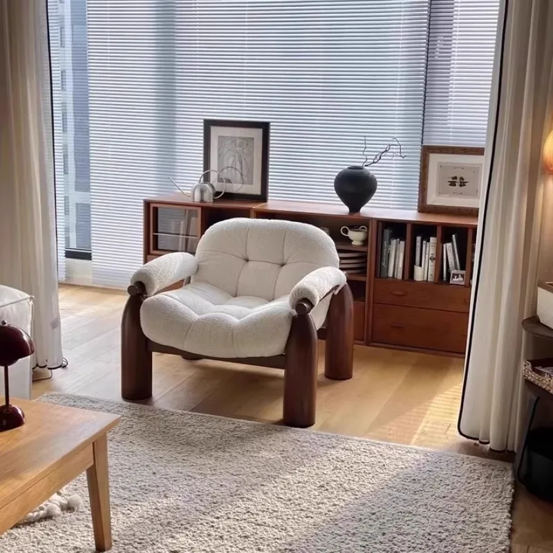 

Wooden Fabric Living Room Chairs Italian Designer Bedroom Lounge Living Room Chairs Reading Balcony Cadeira Furniture For Home