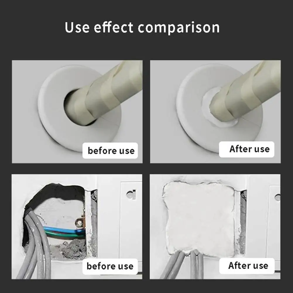 1/3/5 pezzi foro a parete sigillante tubo fognario gomma impermeabile mastice fango strumento domestico mastice condizionatore d'aria foro tappo di riempimento cemento