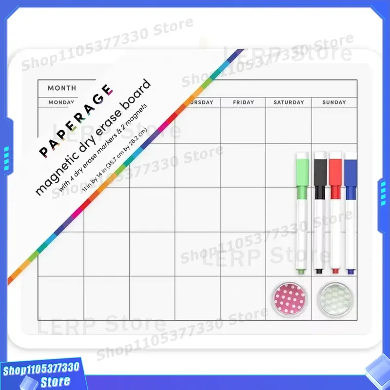 Large Glass Magnetic Whiteboard for Office with Grid Layout Giant Dry Erase Calendar Wall Planner Professional Business