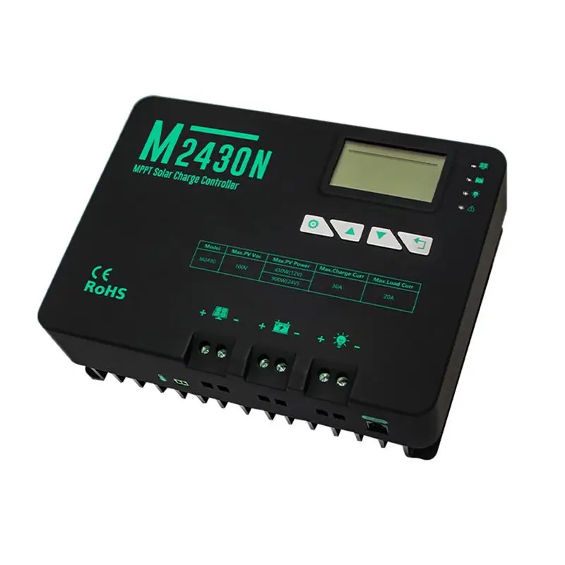 

ABNR MPPT Solar Controller 12V24v 30A Rv Photovoltaic Controller Marine Controller With Lcd High-Definition Digital Display Dura