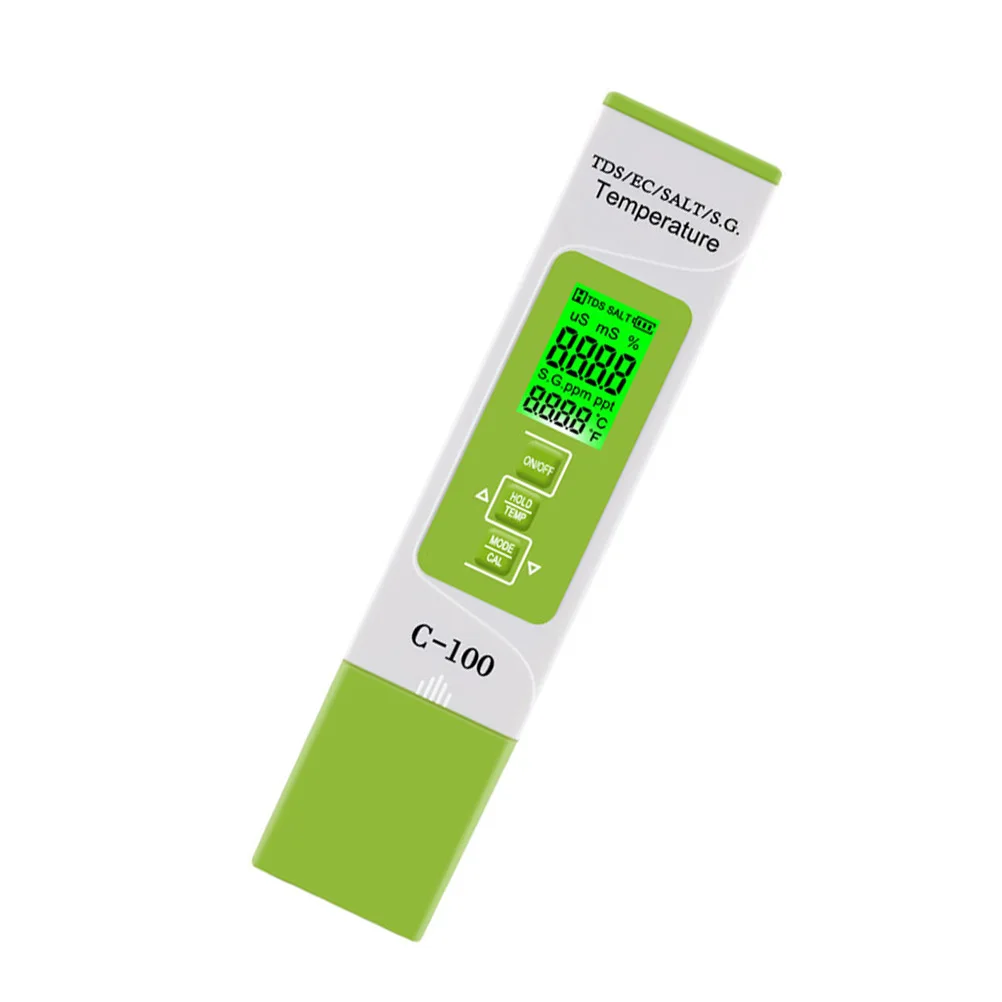 

5in1 Water Quality Tester Digital Portable EC Temperature Meter for Aquarium Swimming Pool Sea Water Testing Tool