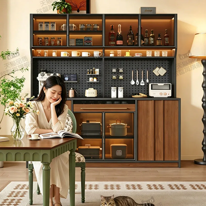Designer Modern Bar Cabinet Living Room Restaurant Wood Commercial Shop Wine Cabinet Display Vitrina Chinese Style Furniture