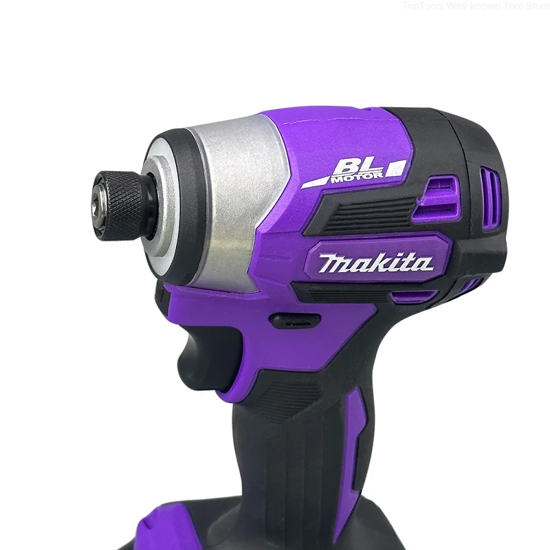 Makita-destornillador de litio púrpura DTD173, taladro de mano eléctrico doméstico, Mini herramienta eléctrica rotativa de impacto