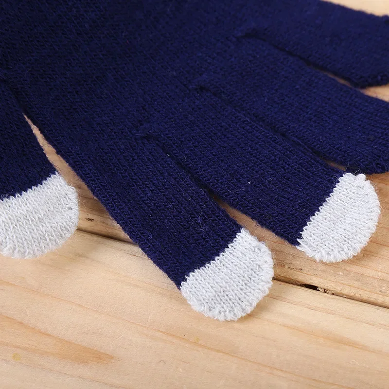 Hello Kitty Kuromi Cinnamoroll Gloves Girls Boys Anime Expression Touchable Screen Mittens New Kids Winter Warm Accessory Gift