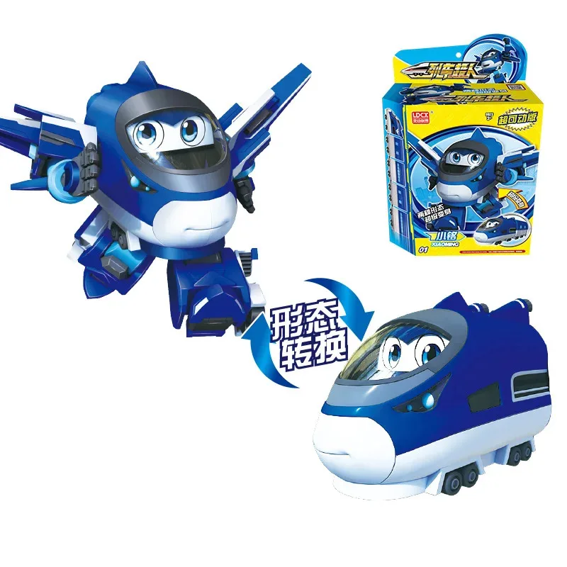 ABS Mini China High-Speed Railway Super Train Robot Transformation Toy Deformation Car Action Figure Robot Toys for Kids Gift