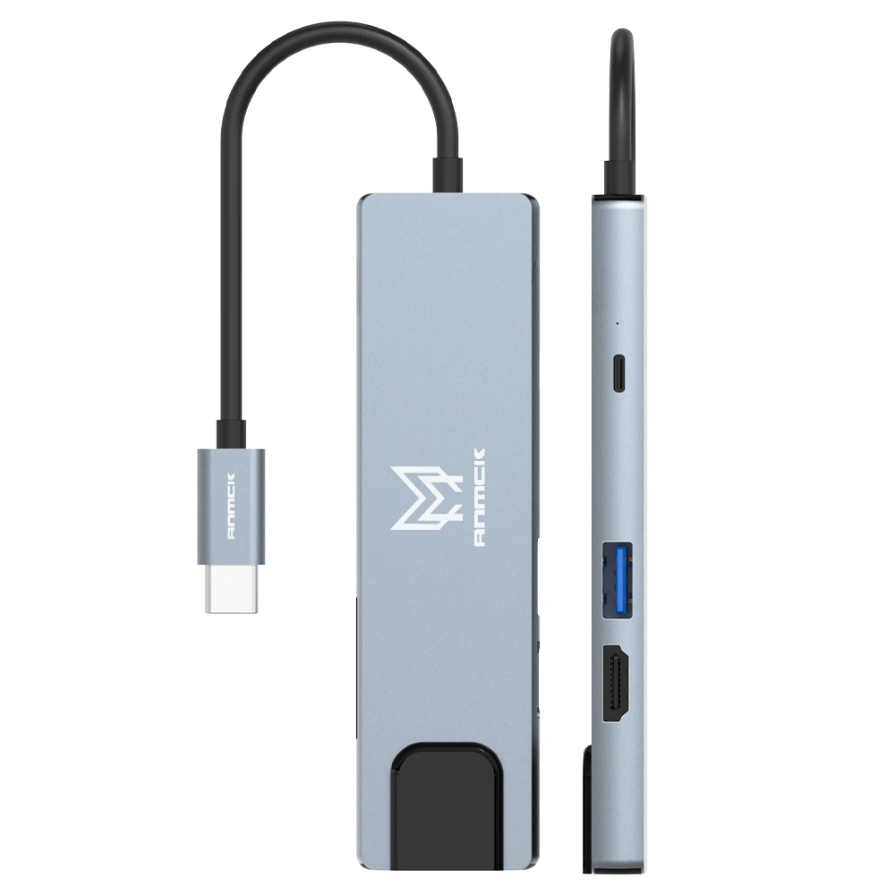 Anmck-adaptador dock otg para múltiplas entradas, usb 3.0/2.0, divisor sd, rj45, lan, 4k, hdmi, leitor de cartão, para macbook, huawei