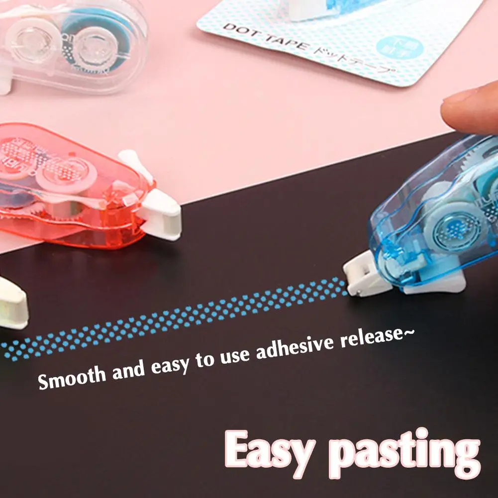 4pcs Double-Sided Adhesive Dots Glue Tape Portable Mini Double-sided Tape Roller Runner For Handmade DIY Stationery