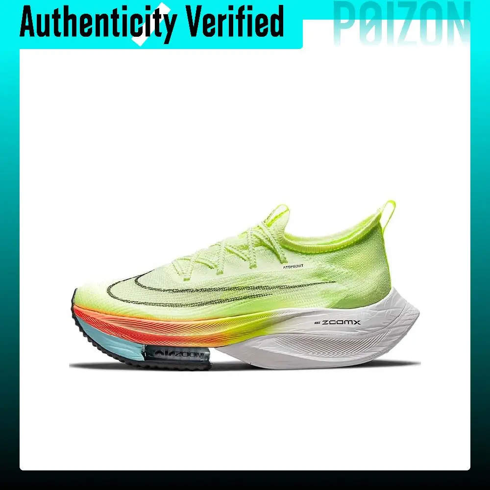 Zapatillas de running Nike Air Zoom Alphafly Next% 1 para hombre, de caña baja, color verde neón, modelo CI9925-700.