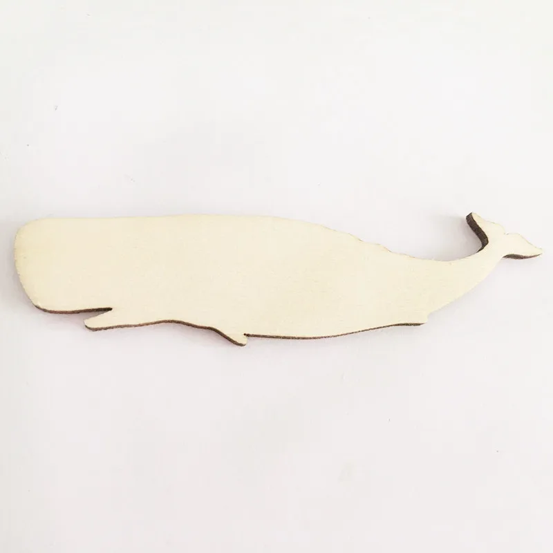 30Pcs Whale Shape Wood Scatters Wall Stick Modern Home Decoration Crafts Market Store & School Wall Decor Ornament