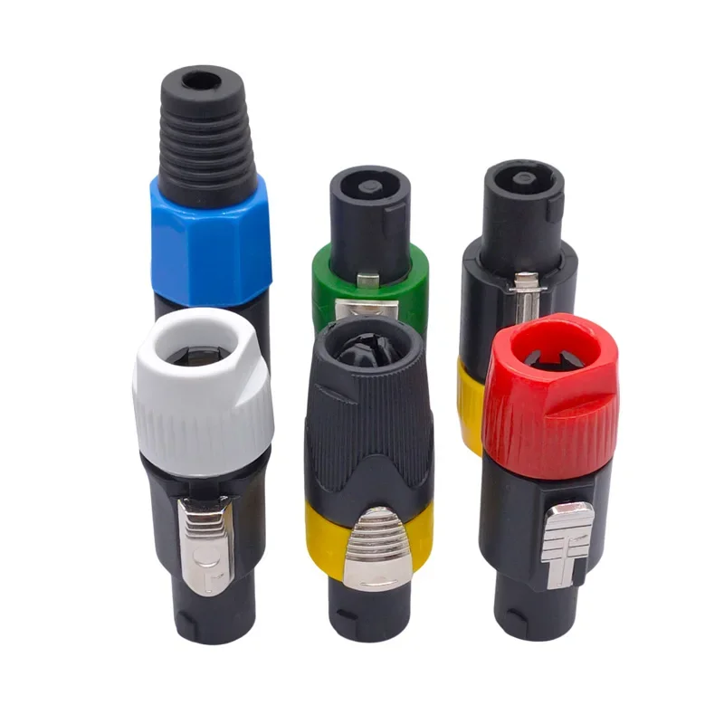 5PCS Speaker Powercon Connector 4 Core Professional Audio Power Plug Speakon Connectors