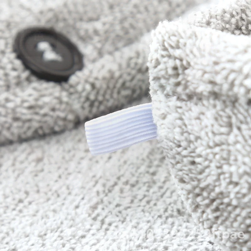 

Bamboo Charcoal Antibacterial Coral Fleece Dry Hair Cap Double Thickened Absorbent Soft Quick-Drying Headscarf for Household Use