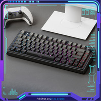 AULA F75 Mechanical Keyboard Three-mode Gasket Structure Full Key Hot Swap Ergonomic Design PBT Keycaps 80 Keys Gaming Keyboard