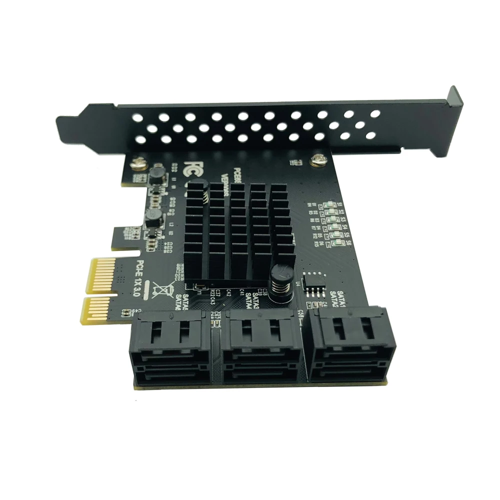 Imagem -03 - Pci Express a Portas Sata Controlador Sata Iii 3.0 6gbps para Pci-e x1 Adaptador de Cartão Pcie Sata3 Placa de Expansão Riser para Windows