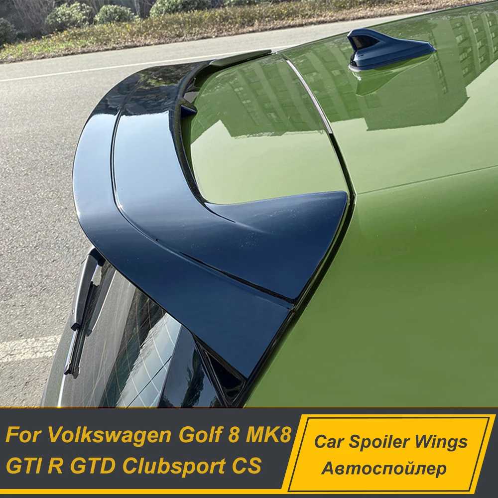 

For Volkswagen Golf8 MK8 GTI R GTD Clubsport CS Style Rear Window Roof Spoiler Wing Adjustment Exteriror Tuning Accessories Part