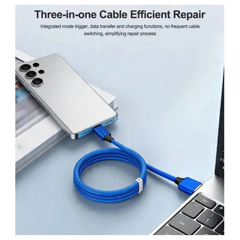 Download Cable Auto Enter 3In1 Repair Data Charging Cable For Sam S8-S25 Series Data Recovery Tool