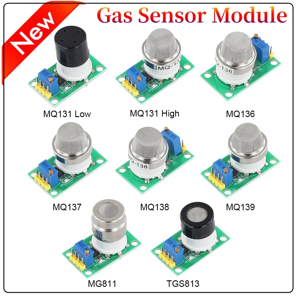 MQ131 MQ136 MQ137 MQ138/9 MG811 TGS813 rilevamento fumo CO ozono metano modulo sensore di Gas liquefatto per Arduino Starter Kit fai da te