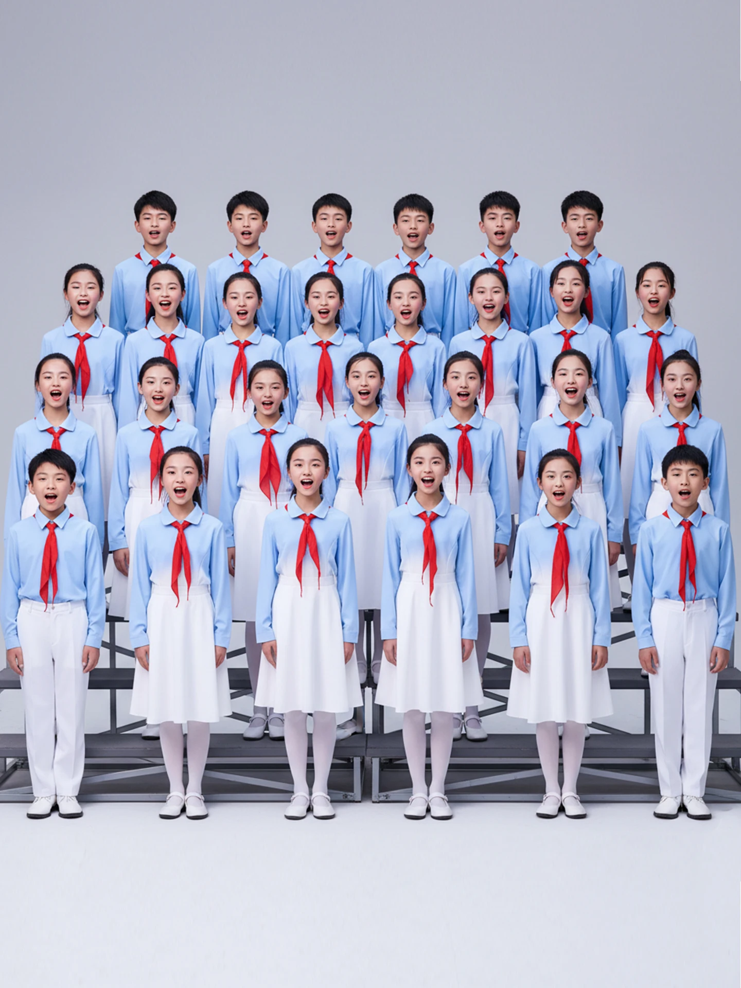 

Blue Performance Costume for Children's Patriotical Chorus up Speech And Recitation Cetition High School Middle School ...