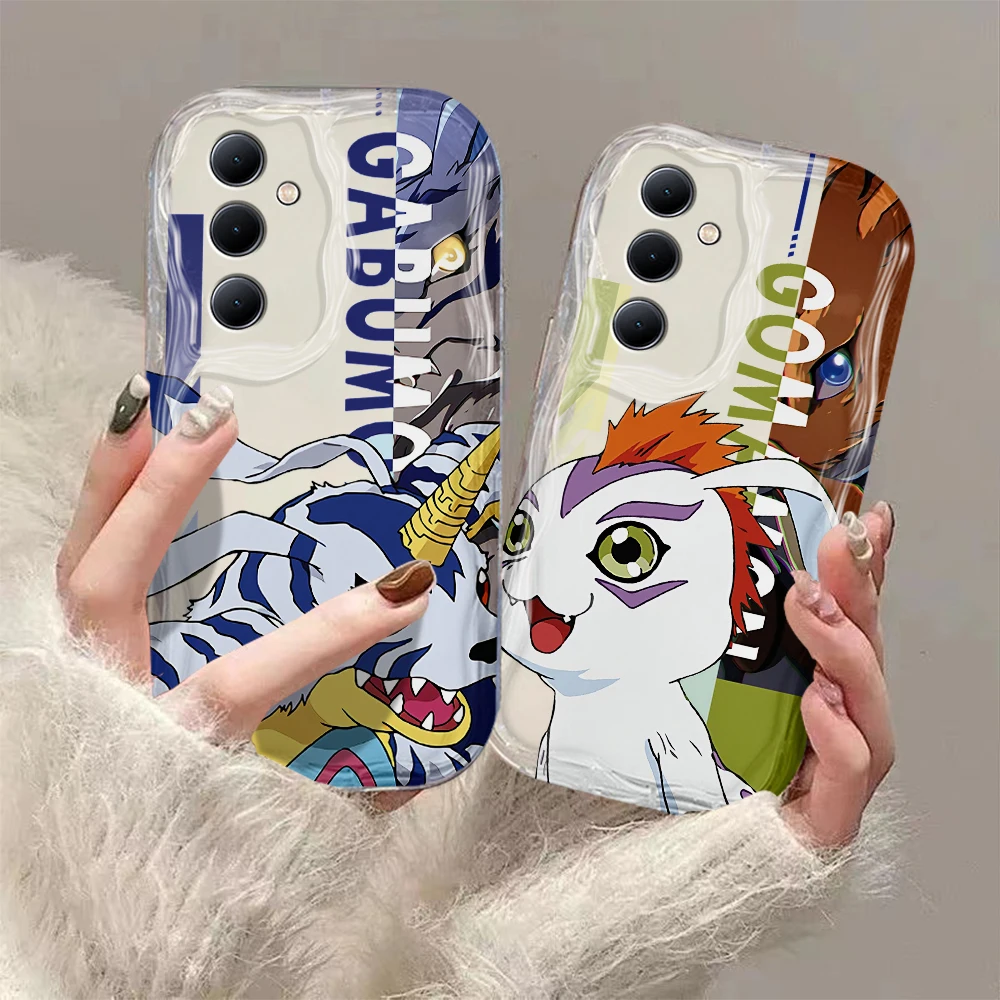 Digimon Adventure Anime 3D Wave Case for Samsung A73 A72 A71 A55 A54 A53 A35 A34 A33 A25 A24 A23 A15 A14 A13 A05 A04 4G 5G Cover