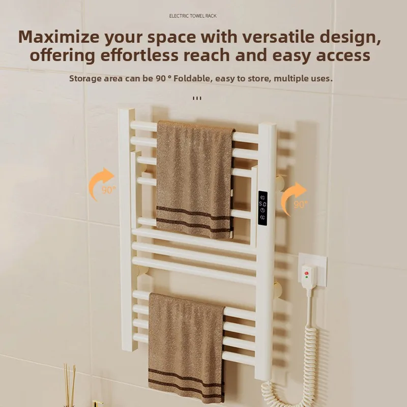 Новый умный электрический полотенцесушитель с постоянной температурой, обогреватель для ванной комнаты, сушилка для банных полотенец, интеллектуальная гигиеническая система полки