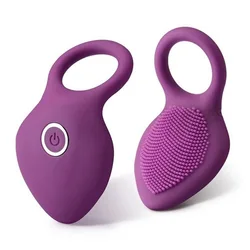 แหวนอวัยวะเพศชาย Vibrating Clitoris Stimulator G Spot เซ็กซ์ทอยสำหรับคู่ Vibro Delay Lick ช่องคลอด Orgasm Lock Fine Sleeve Vibrator