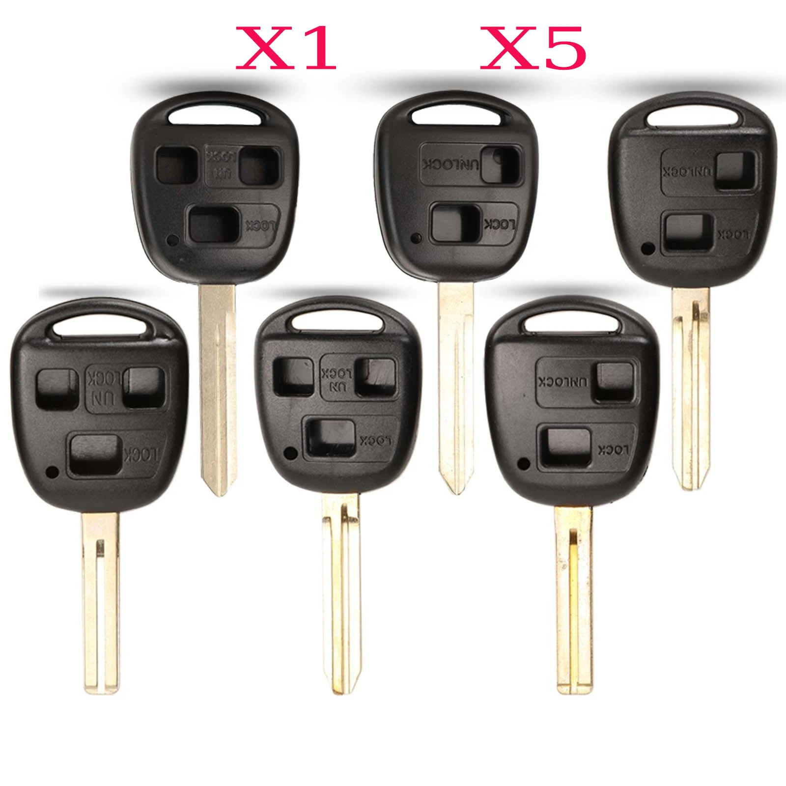jingyuqin X1 X5 Remote Key Case Cover Shell For Lexus RX300 ES300 LS400 GX460 For Toyota Corolla Land Cruiser YARIS CAMRY RAV4